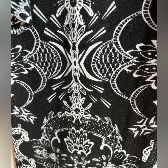 Catherines Floral Paisley Open Front Crochet Trim Kimono Sleeve Sweater 22/24 2X - Picture 5 of 7